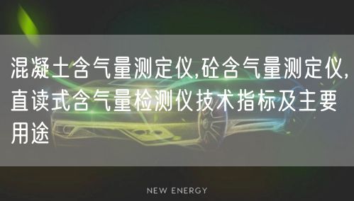 混凝土含气量测定仪,砼含气量测定仪,直读式含气量检测仪技术指标及主要用途(图1)