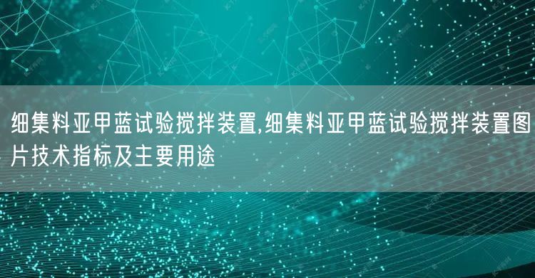 细集料亚甲蓝试验搅拌装置,细集料亚甲蓝试验搅拌装置图片技术指标及主要用途(图1)