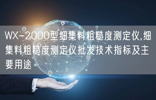 WX-2000型细集料粗糙度测定仪,细集料粗糙度测定仪批发技术指标及主要用途(图1)