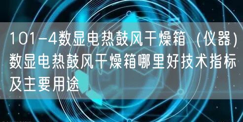 101-4数显电热鼓风干燥箱（仪器）数显电热鼓风干燥箱哪里好技术指标及主要用途(图1)