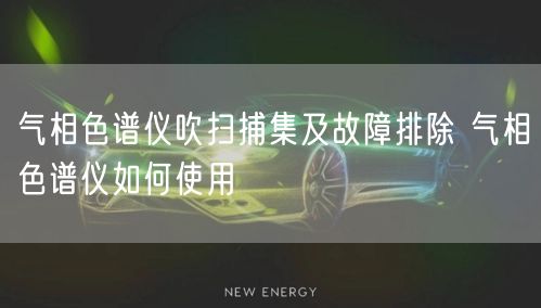 气相色谱仪吹扫捕集及故障排除 气相色谱仪如何使用(图1)